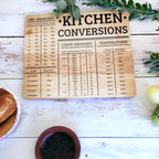 Bamboo Kitchen Conversion Board 12.75x10 Inch Measurement Countertop Decor Gift
