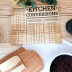 Bamboo Kitchen Conversion Board 12.75x10 Inch Measurement Countertop Decor Gift