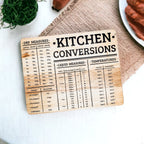 Bamboo Kitchen Conversion Board 12.75x10 Inch Measurement Countertop Decor Gift