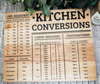 Bamboo Kitchen Conversion Board 12.75x10 Inch Measurement Countertop Decor Gift