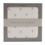 Bamboo Muslin Baby Blanket Watercolor Star 47x47 White
