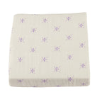 Bamboo Muslin Baby Blanket Watercolor Star 47x47 White