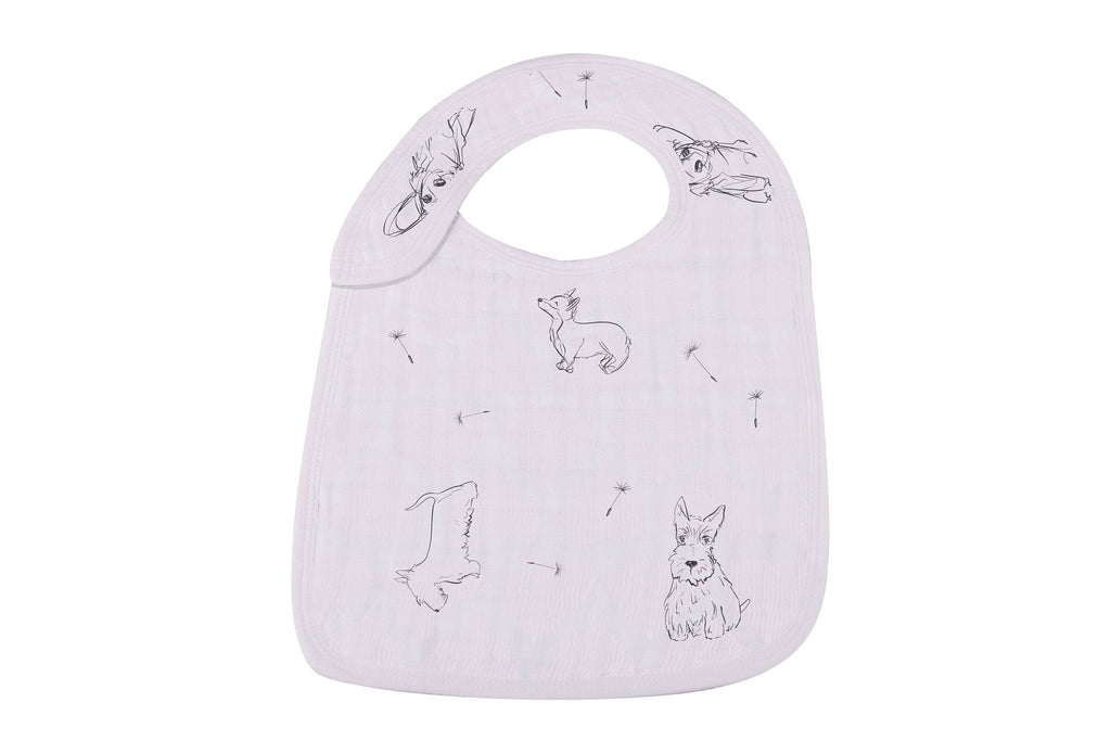 Bamboo Muslin Baby Snap Bibs 3 Pack Dandelion Print