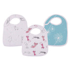 Bamboo Muslin Baby Snap Bibs 3 Pack Dandelion Print