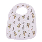 Bamboo Muslin Baby Snap Bibs 3 Pack Savannah Print Soft