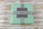 Bamboo Muslin Oversized Twin Blanket Lightweight Seafoam