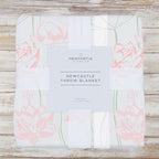 Bamboo Muslin Throw Blanket Water Lily Lightweight 50x70
