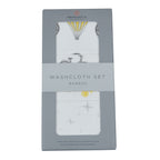Bamboo Muslin Washcloths 3 Pack Travel Print Gentle