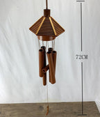 Bamboo Wind Chimes Pendant Balcony Outdoor Yard Garden Home Handmade Craft Wind Chimes With Rotating Hook Outdoor Decor Wind Chimes for Garden Patio Yard Home Antique Tubes Bell Handmade Wind Chime Wall Hanging Crafts Gift Stevvex