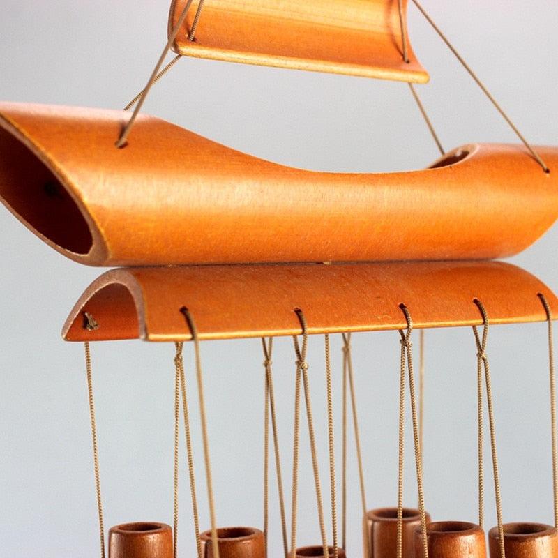 Bamboo Wind Chimes Pendant Balcony Outdoor Yard Garden Home Handmade Craft Wind Chimes With Rotating Hook Outdoor Decor Wind Chimes for Garden Patio Yard Home Antique Tubes Bell Handmade Wind Chime Wall Hanging Crafts Gift Stevvex