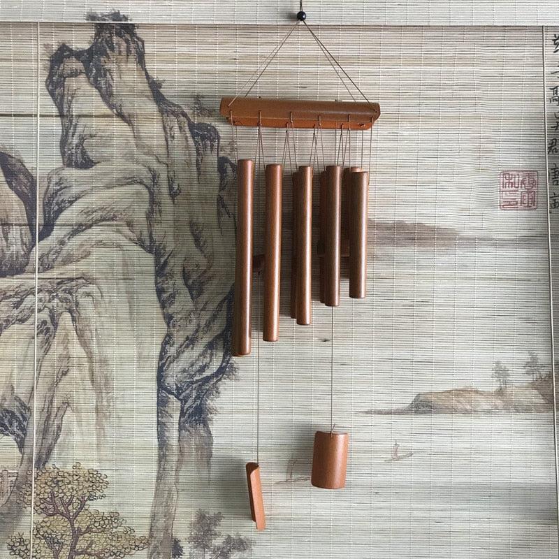 Bamboo Wind Chimes Pendant Balcony Outdoor Yard Garden Home Handmade Craft Wind Chimes With Rotating Hook Outdoor Decor Wind Chimes for Garden Patio Yard Home Antique Tubes Bell Handmade Wind Chime Wall Hanging Crafts Gift Stevvex