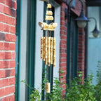 Bamboo Wind Chimes Pendant Balcony Outdoor Yard Garden Home Handmade Craft Wind Chimes With Rotating Hook Outdoor Decor Wind Chimes for Garden Patio Yard Home Antique Tubes Bell Handmade Wind Chime Wall Hanging Crafts Gift Stevvex