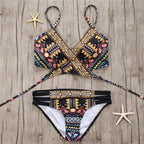 Bandage Bikini String Strappy Swim Wear Bathing Suit Swimsuit Beachwear Swimwear Women Bikini Women's Halter Bandage Bikini Strappy Bottom Two Piece Swimsuits Stevvex