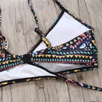 Bandage Bikini String Strappy Swim Wear Bathing Suit Swimsuit Beachwear Swimwear Women Bikini Women's Halter Bandage Bikini Strappy Bottom Two Piece Swimsuits Stevvex