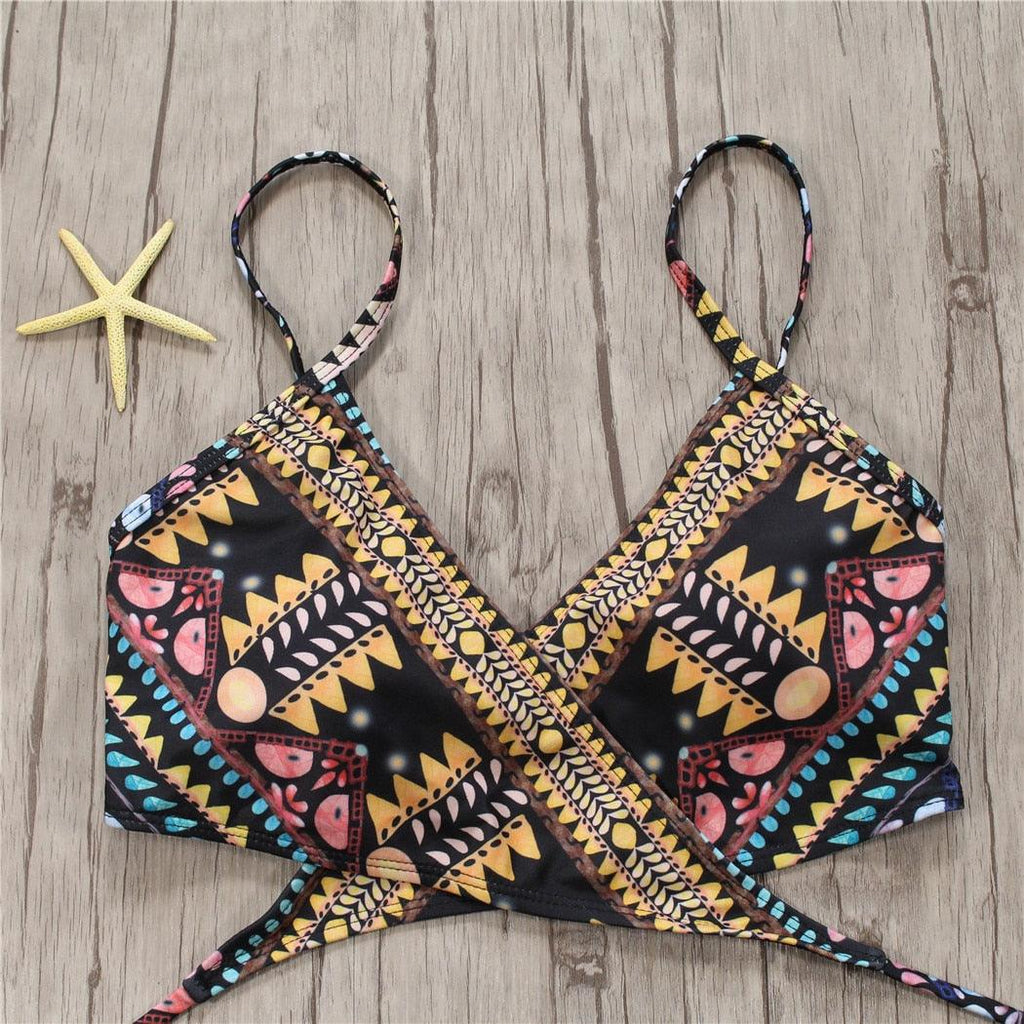 Bandage Bikini String Strappy Swim Wear Bathing Suit Swimsuit Beachwear Swimwear Women Bikini Women's Halter Bandage Bikini Strappy Bottom Two Piece Swimsuits Stevvex