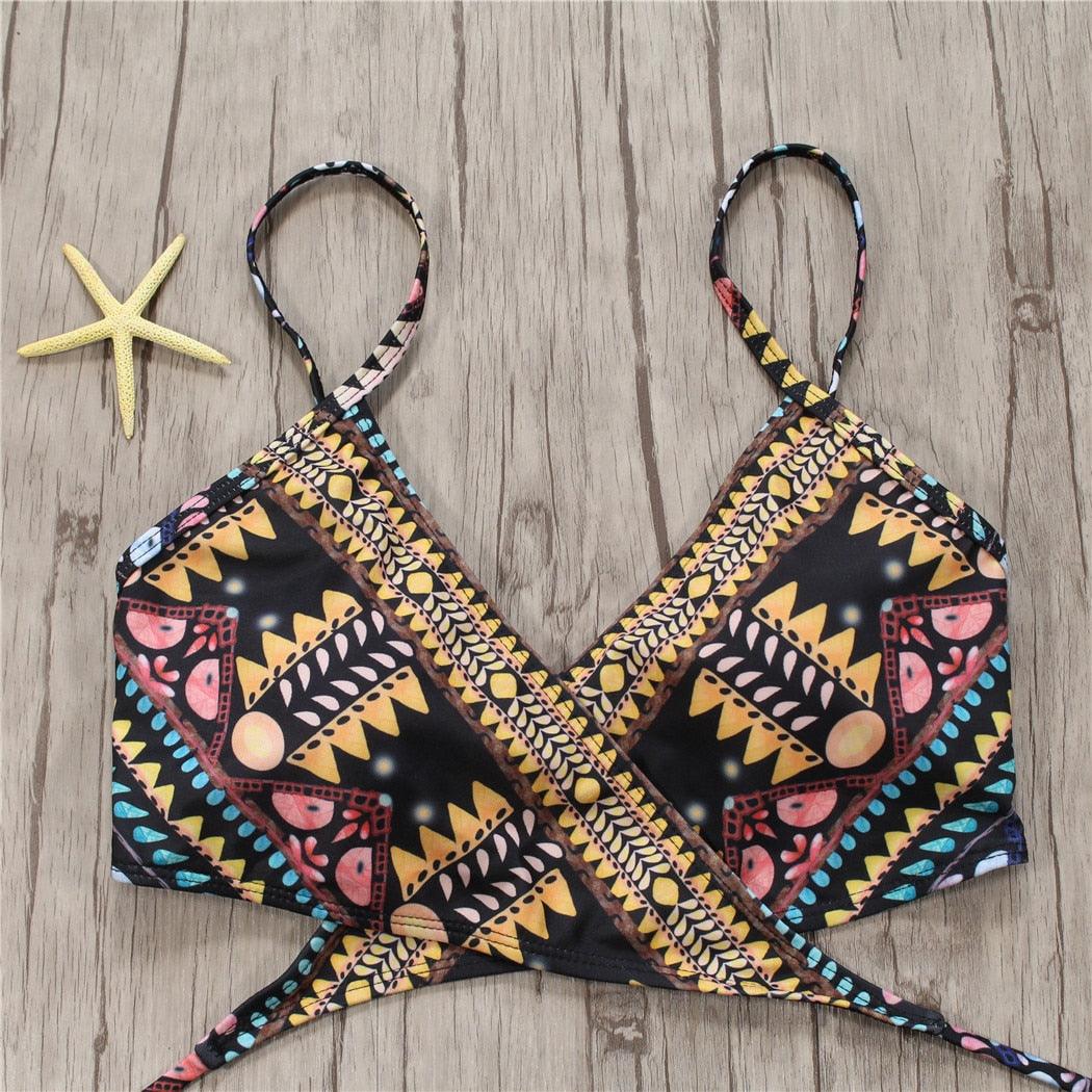 Bandage Bikini String Strappy Swim Wear Bathing Suit Swimsuit Beachwear Swimwear Women Bikini Women's Halter Bandage Bikini Strappy Bottom Two Piece Swimsuits Stevvex