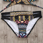 Bandage Bikini String Strappy Swim Wear Bathing Suit Swimsuit Beachwear Swimwear Women Bikini Women's Halter Bandage Bikini Strappy Bottom Two Piece Swimsuits Stevvex