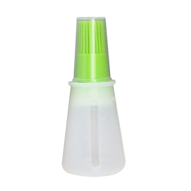 Barbecue Oil Brush Oil Dispenser with Brush High Temperature Resistant Silicone Seasoning Bottle Brush Kitchen Baking Gadgets  Barbecue Oil Brush Portable Oil Brush Temperature Resistant Silicone Oil Brush Stevvex