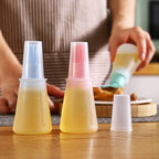 Barbecue Oil Brush Oil Dispenser with Brush High Temperature Resistant Silicone Seasoning Bottle Brush Kitchen Baking Gadgets  Barbecue Oil Brush Portable Oil Brush Temperature Resistant Silicone Oil Brush Stevvex