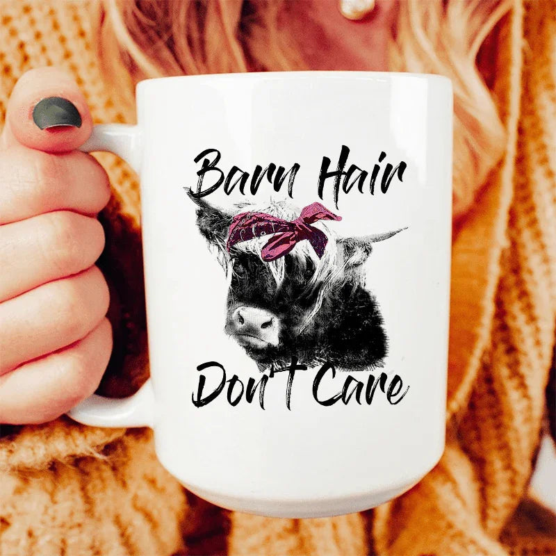 Barn Hair Don't Care Ceramic Mug 15 oz Peachy Sunday
