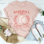 Baseball Mom Social Club Tee Peachy Sunday