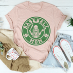 Baseball Mom Tee Peachy Sunday