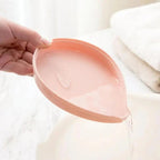 Bathroom Accessories Dish Plate Case Home Shower Leaf Shape Holder Container Soap Box Plastic Soap Box Dispenser Soap Rack Soap Dishes Leaf-Shaped Shower Soap Bar Holder With Draining Tray Fashionable Soap Dishes For Shower Kitchen Stevvex