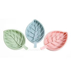 Bathroom Accessories Dish Plate Case Home Shower Leaf Shape Holder Container Soap Box Plastic Soap Box Dispenser Soap Rack Soap Dishes Leaf-Shaped Shower Soap Bar Holder With Draining Tray Fashionable Soap Dishes For Shower Kitchen Stevvex