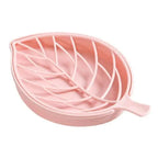 Bathroom Accessories Dish Plate Case Home Shower Leaf Shape Holder Container Soap Box Plastic Soap Box Dispenser Soap Rack Soap Dishes Leaf-Shaped Shower Soap Bar Holder With Draining Tray Fashionable Soap Dishes For Shower Kitchen Stevvex