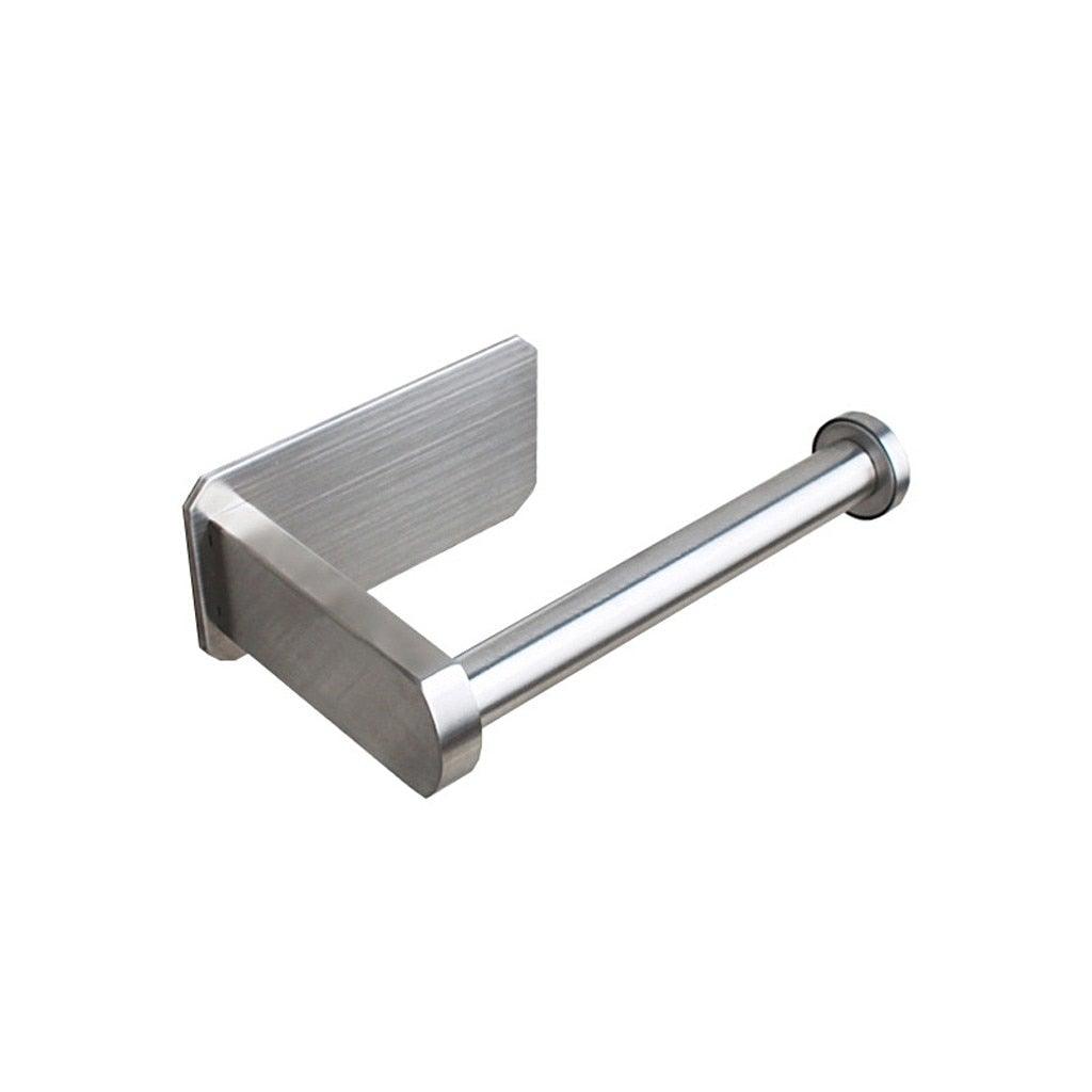 Bathroom Roll Paper Accessories Wall-Mounted Toilet Paper Holder Stainless Steel Kitchen Paper Towel Household Accessories Toilet Paper Holder Self Adhesive Bathroom Paper Towel Roll Holder Wall Moun Stevvex