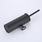 Bathroom Toilet Brush Holder Matt Black  Stainless Steel Toilet Brush Wall Mounted For Bathroom Storage And Organization Toilet Bowl Brush with Stainless Steel Handle Durable Bristles Deep Cleaning Compact Bathroom Brush Save Space Good Grip Stevvex