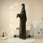 Batwing Abaya With Matching Hijab | Batwing Sleeve Abaya (MA041) Mariam's Collection