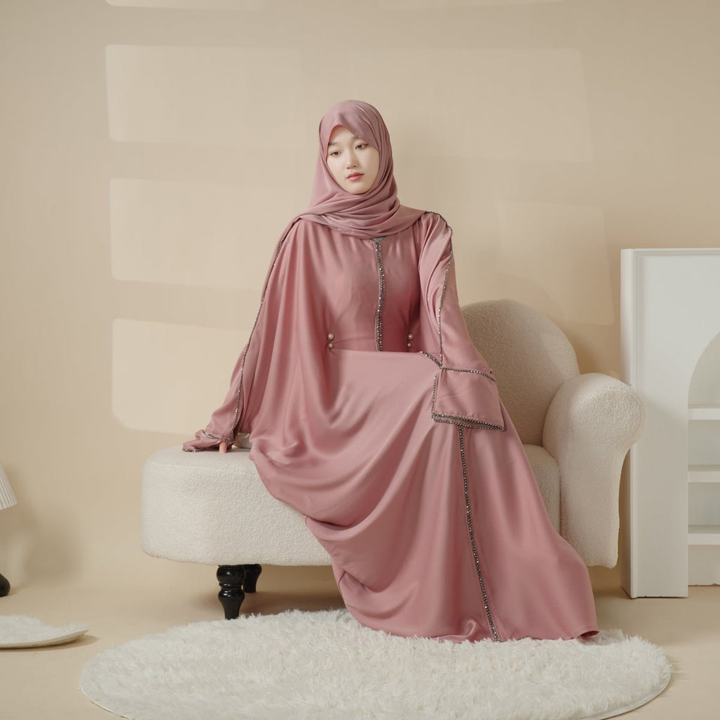 Batwing Abaya With Matching Hijab | Batwing Sleeve Abaya (MA041) Mariam's Collection