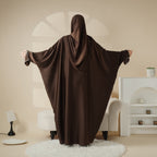 Batwing Abaya With Matching Hijab | Batwing Sleeve Abaya (MA041) Mariam's Collection