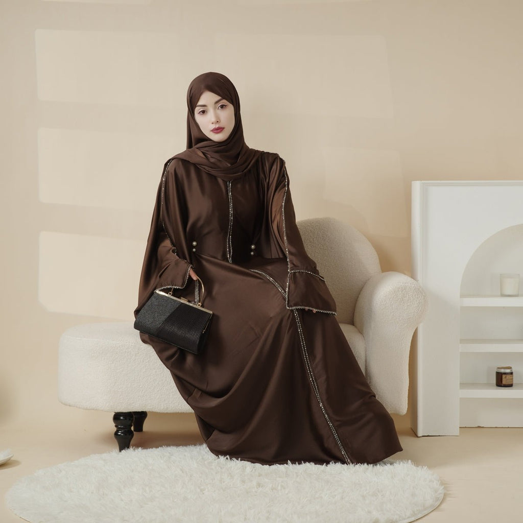 Batwing Abaya With Matching Hijab | Batwing Sleeve Abaya (MA041) Mariam's Collection