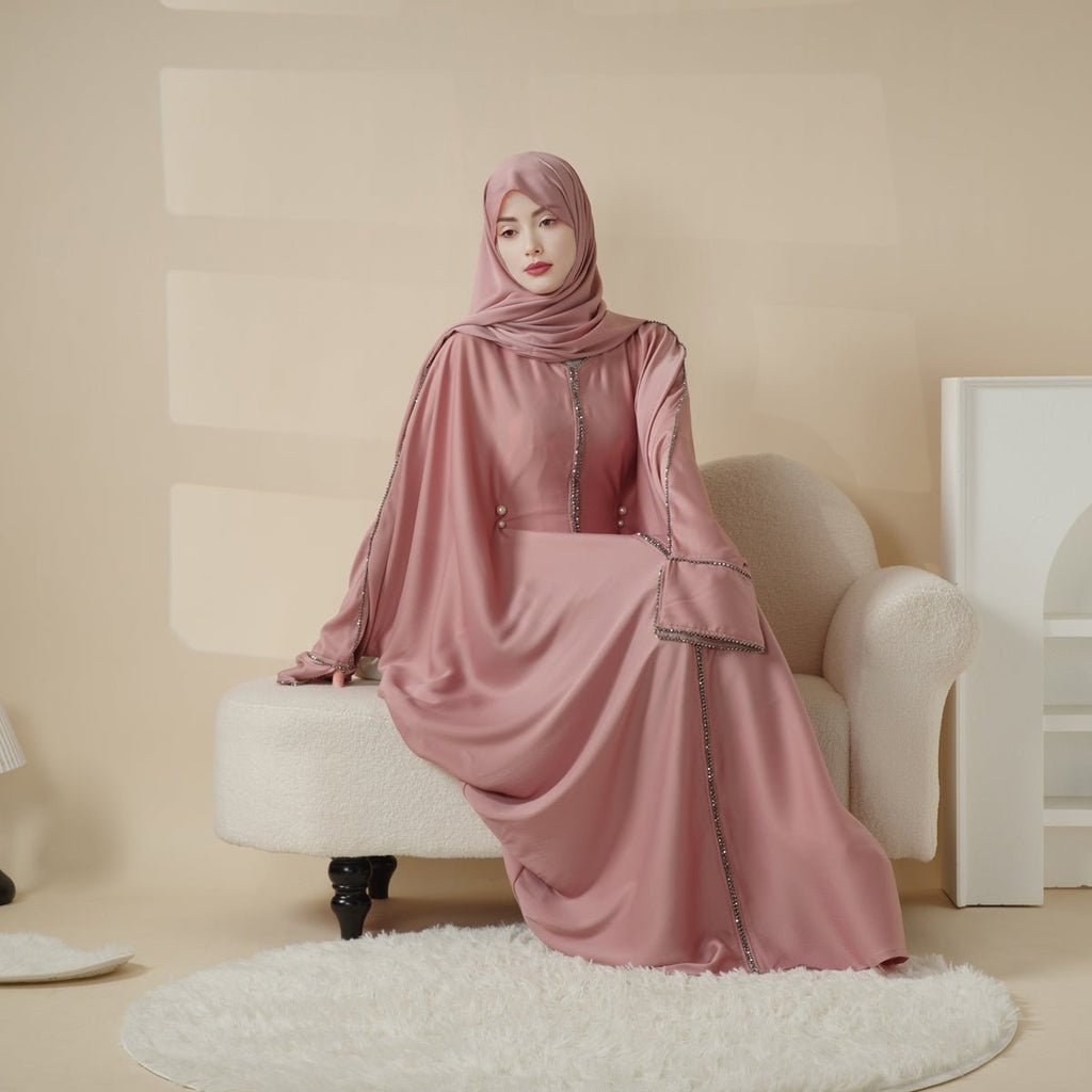 Batwing Abaya With Matching Hijab | Batwing Sleeve Abaya (MA041) Mariam's Collection