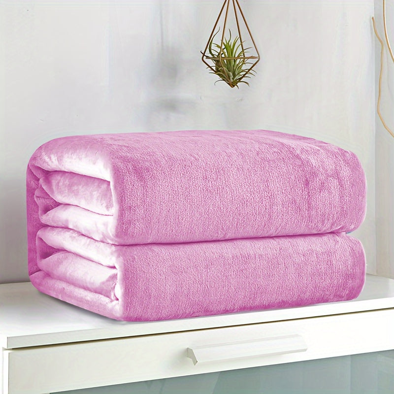 Ultra-Soft Flannel Throw Blanket - Solid Color, Cozy & Warm for Couch, Bed, Office, and Travel - Machine Washable, All-Season Comfort Lootquake LLC