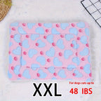 All-Season Dirt-Resistant Rectangular Pet Blanket - Comfortable Dog Paw Heart Print Pet Bed, 1pc Lootquake LLC