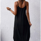 Fashion Women's Wear Solid Color Loose Vest Dress Lootquake LLC