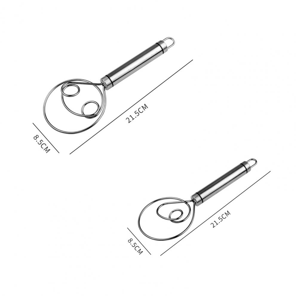 Stainless Steel Danish Flour Binocular Coil Mixer Manual Dough Mixer And Dough Tool Mixing Stick Pi-Mart