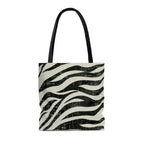 Double-Sided Zebra Print Beach Tote Bag - Medium | Femstylo