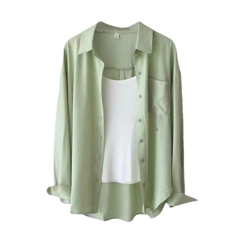 100% cotton casual loose cotton blouse shirt women solid color oversize long blouse shirt  Women - SJB-DIAMOND ELITES