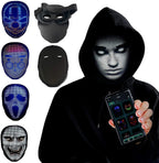 Halloween Face Masks Full Color LED Luminous Mask Face Changing Mask Party Bar Props Pi-Mart