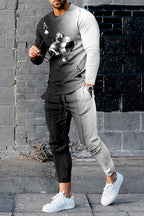 European And American Multi-color Long Sleeve Casual Sports Men Suit Lootquake LLC