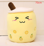 Cute Fruit Drink Plush Stuffed Soft Strawberry Milk Tea Plush Boba Tea Cup Toy Bubble Tea Pillow Cushion Kids Gift Pi-Mart