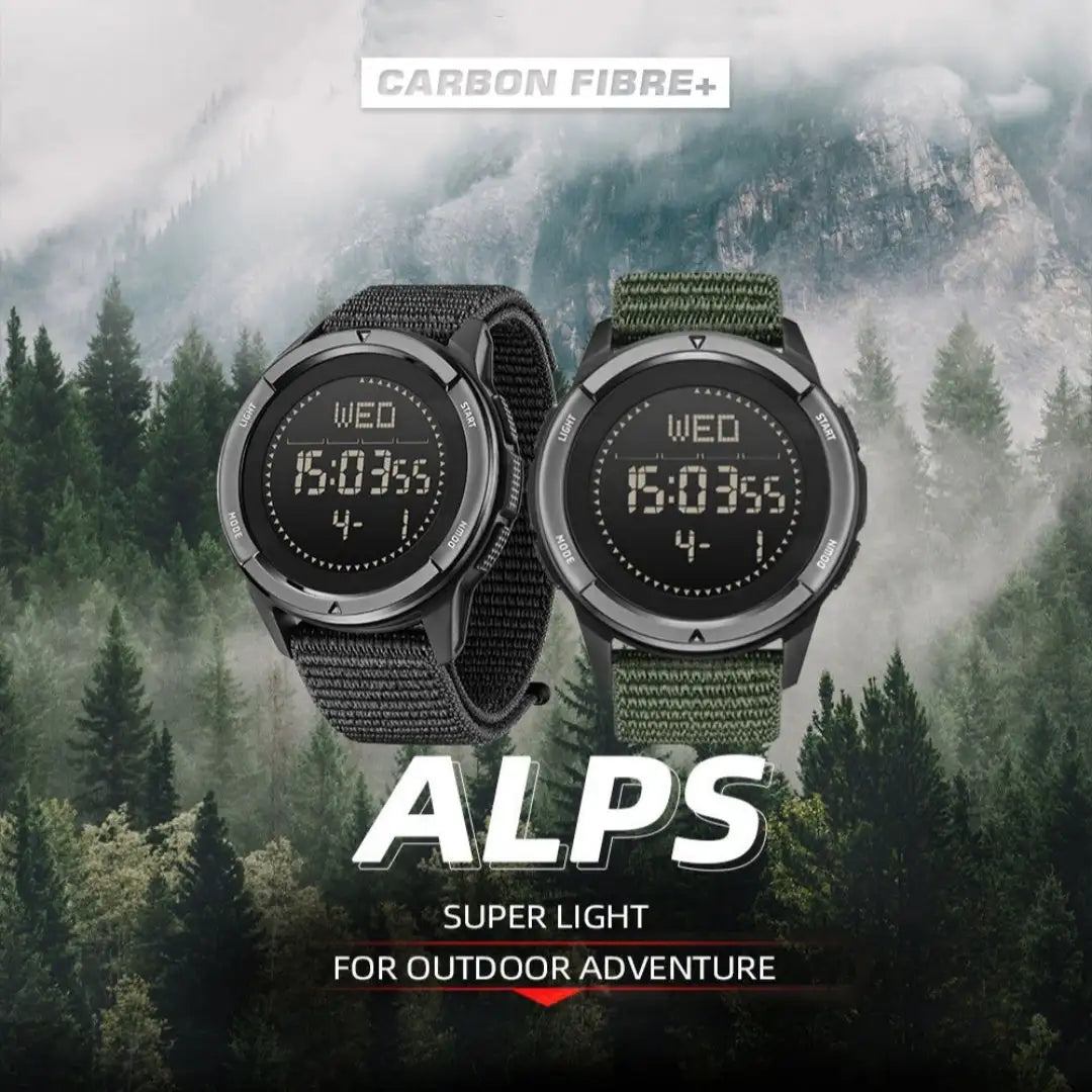 Outdoor Smart Watch with Pedometer and Compass, AMOLED Screen, Waterproof
