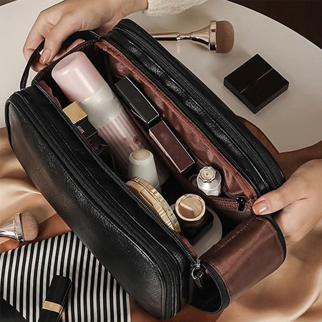 Makeup bag with compartments, Multifunctional cosmetic bag women's large capacity, portable storage bag, partition travel toilet bag, makeup bag organizer, - SJB-DIAMOND ELITES