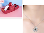 Hot Valentine's Day Gifts Metal Rose Jewelry Gift Box Necklace For Wedding Girlfriend Necklace Gifts Pi-Mart