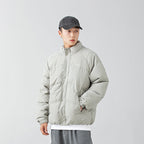 Men's Fashion Simple Raglan Sleeve Printing Stand-up Collar Down Jacket