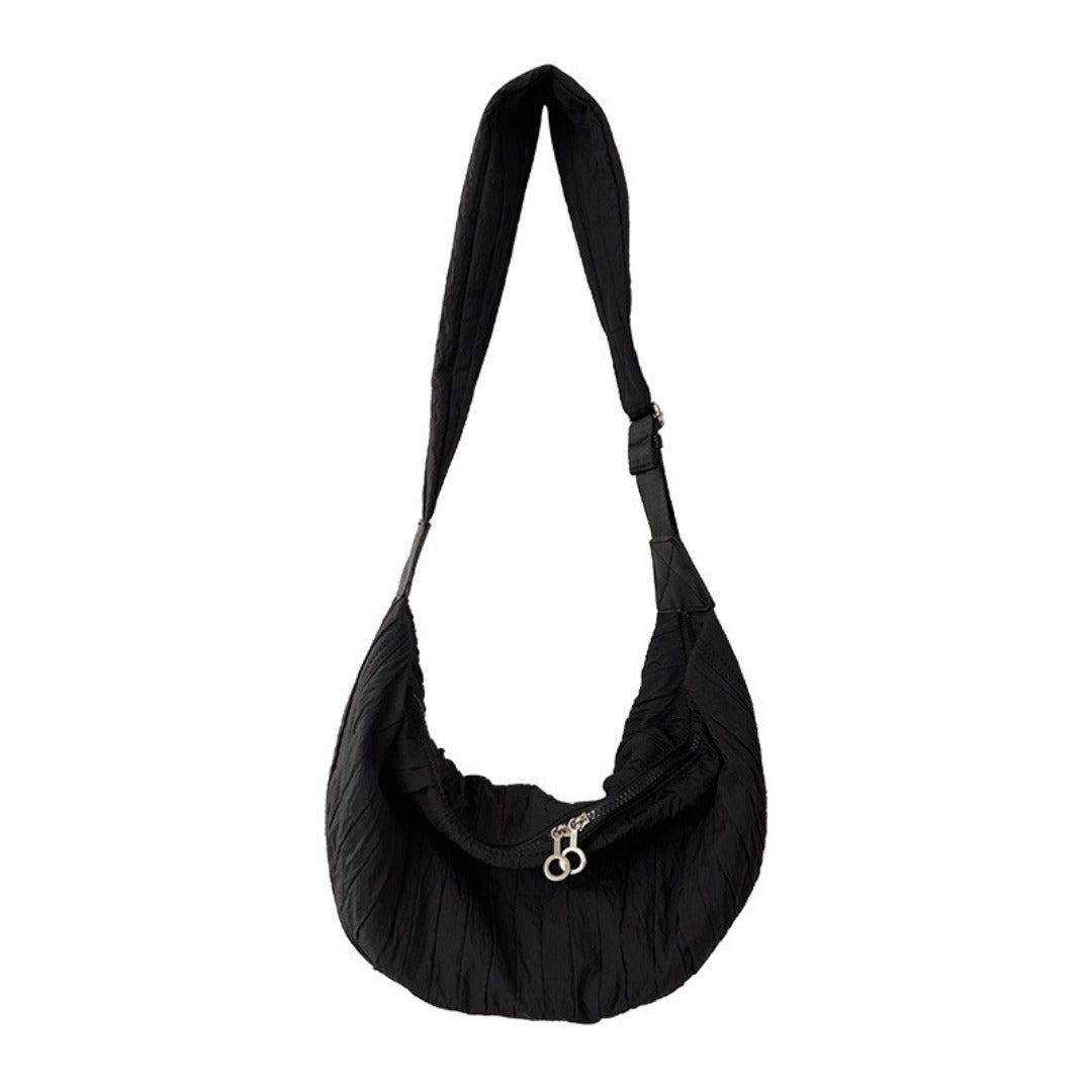 Nylon underarm shoulder crescent bag, hobo bag for women, French women underarm bag, crossbody bag lightweight - SJB-DIAMOND ELITES